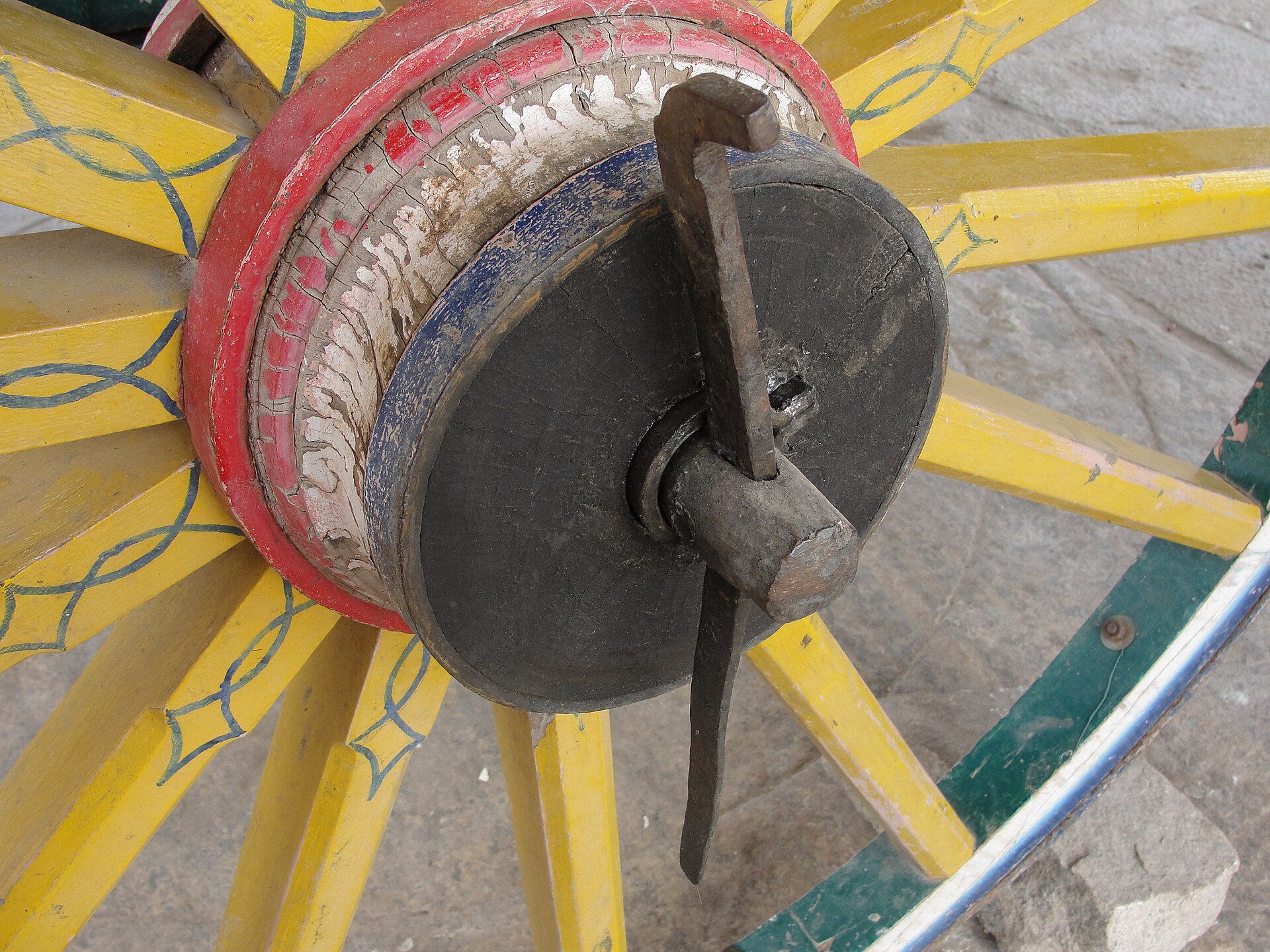 Cart wheel with axle linchpin — illustrating how a single linchpin target can drive disease