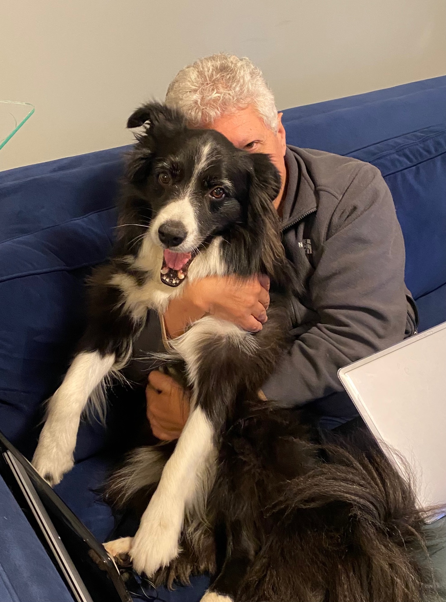 Lou Hawthorne with his dog