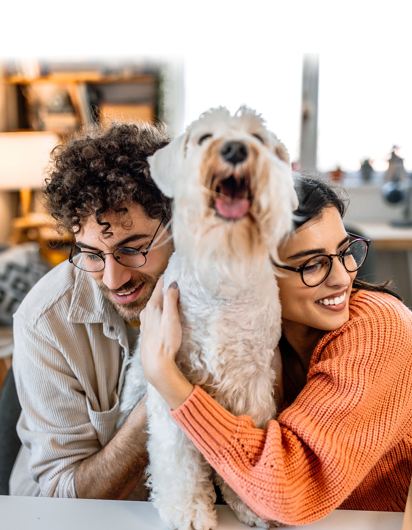 Family with dog